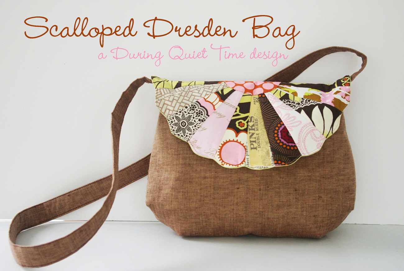Scalloped Dresden Bag. Tutorial and Pattern - Easy Step to Step DIY!