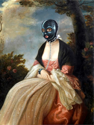 banksy gimp lady woman mask hood bdsm