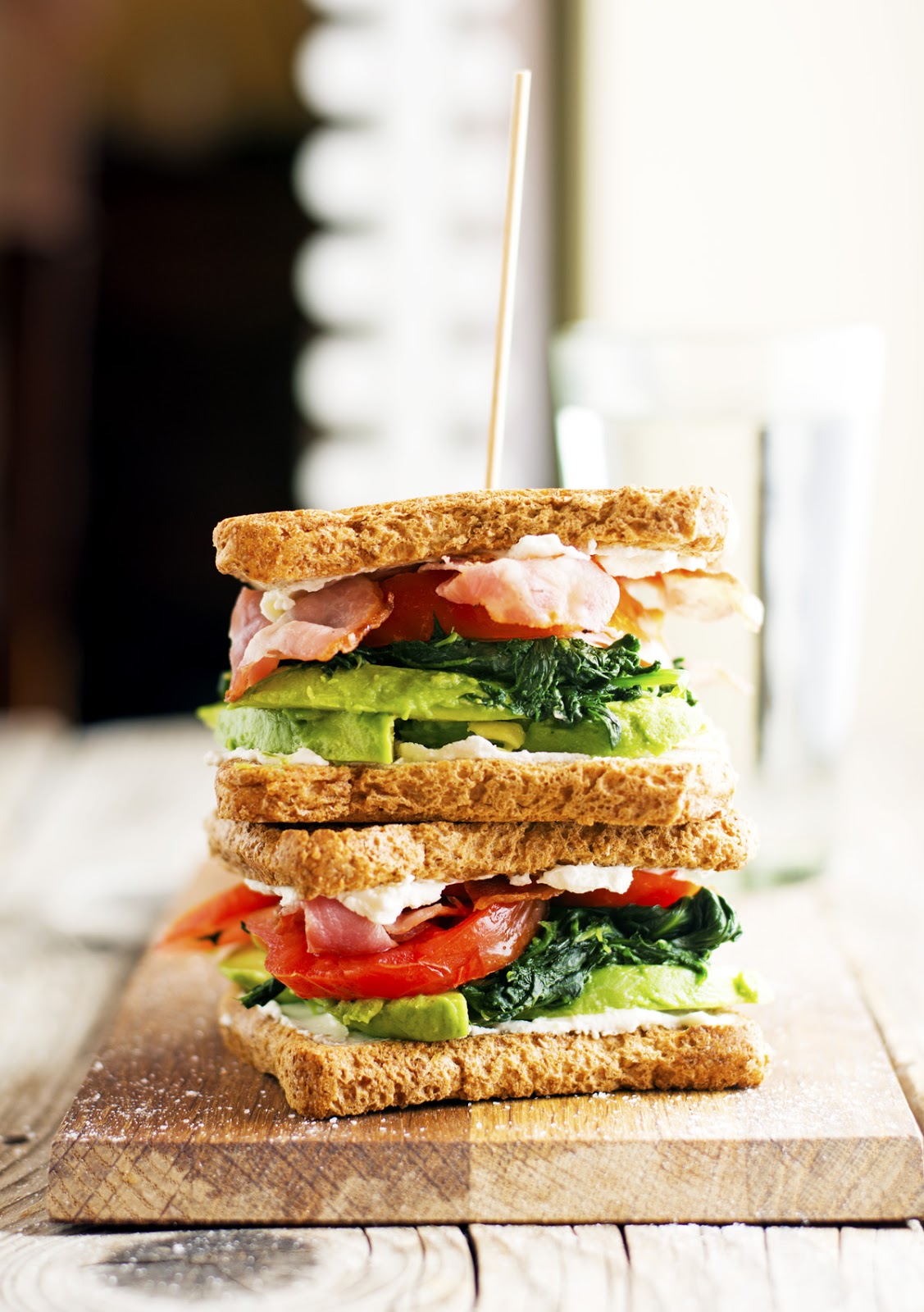 Bacon, Spinach, Avocado and Tomato Sandwich with Goat Cheese The Iron You Bloglovin’