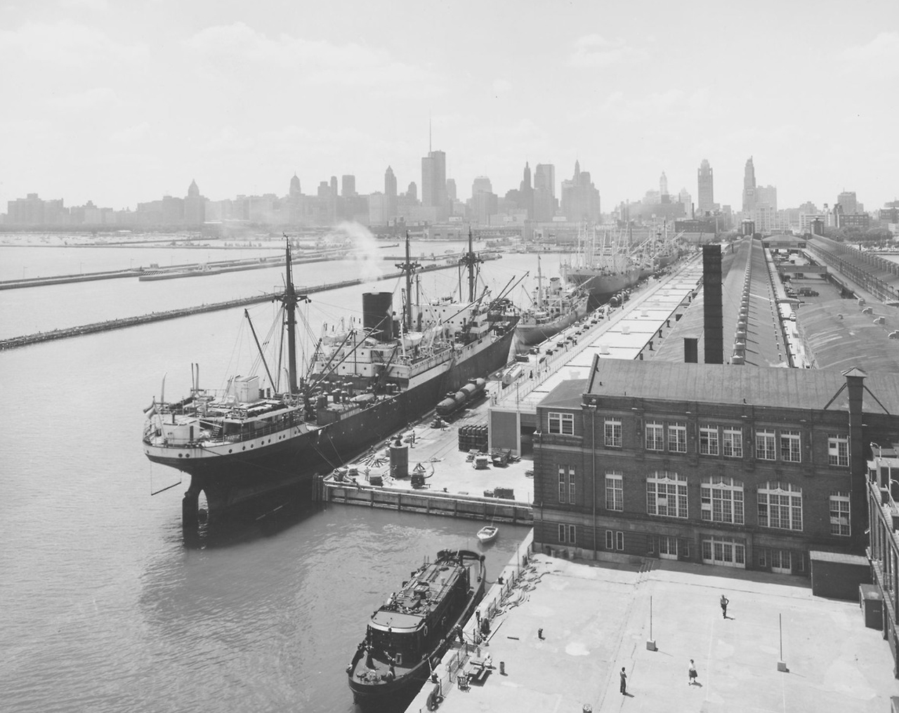 March 27 1923 Chicago River A Parking Garage Connecting