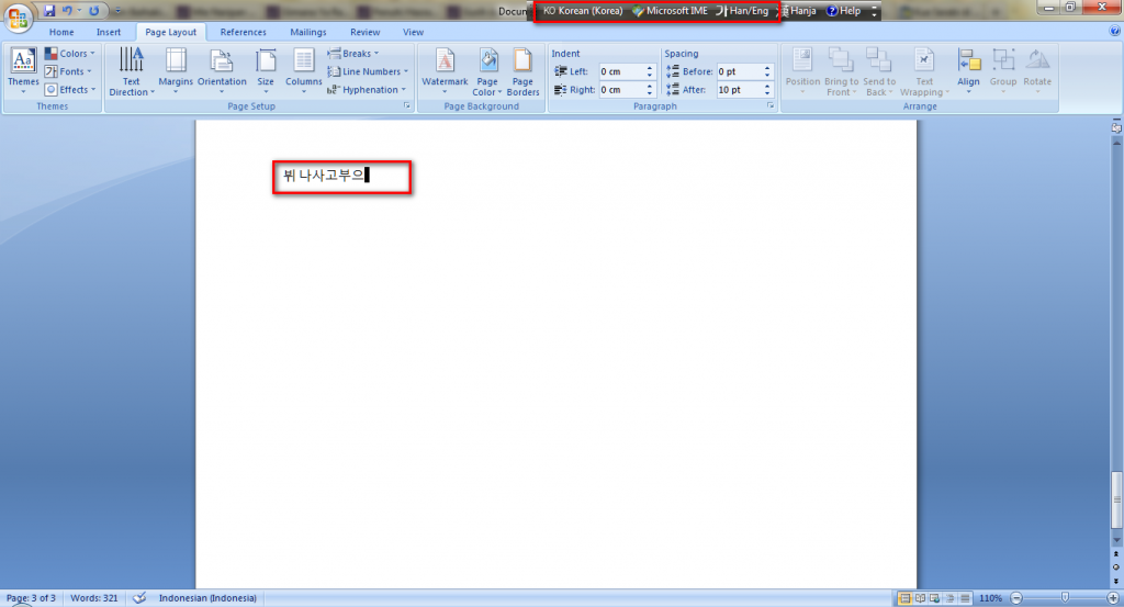 Menulis Huruf Hangul Korea di PC | Semut Desa Blog's