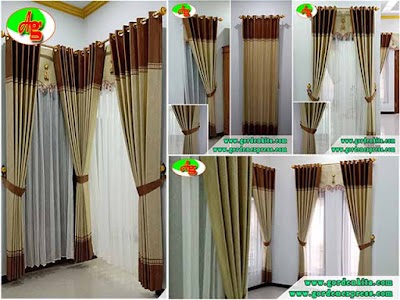  Minimalis  Elegan Gorden  Jendela  Dan Gorden  Pintu Warna Coklat Krem ASHIFA GORDYN