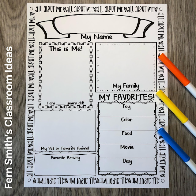 Click Here to Download This All About Me Page That is a New Addition to my Back to School Coloring Pages Resource For Your Classroom Today!