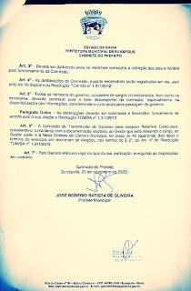 Cordélia dá início à Transição de Governo e prefeito publica decreto constituindo comissão 14