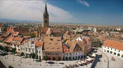 Sibiu - Din Piața Mică spre Piața Albert Huet