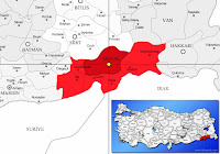 Şırnak merkez ilçesinin nerede olduğunu gösteren harita.