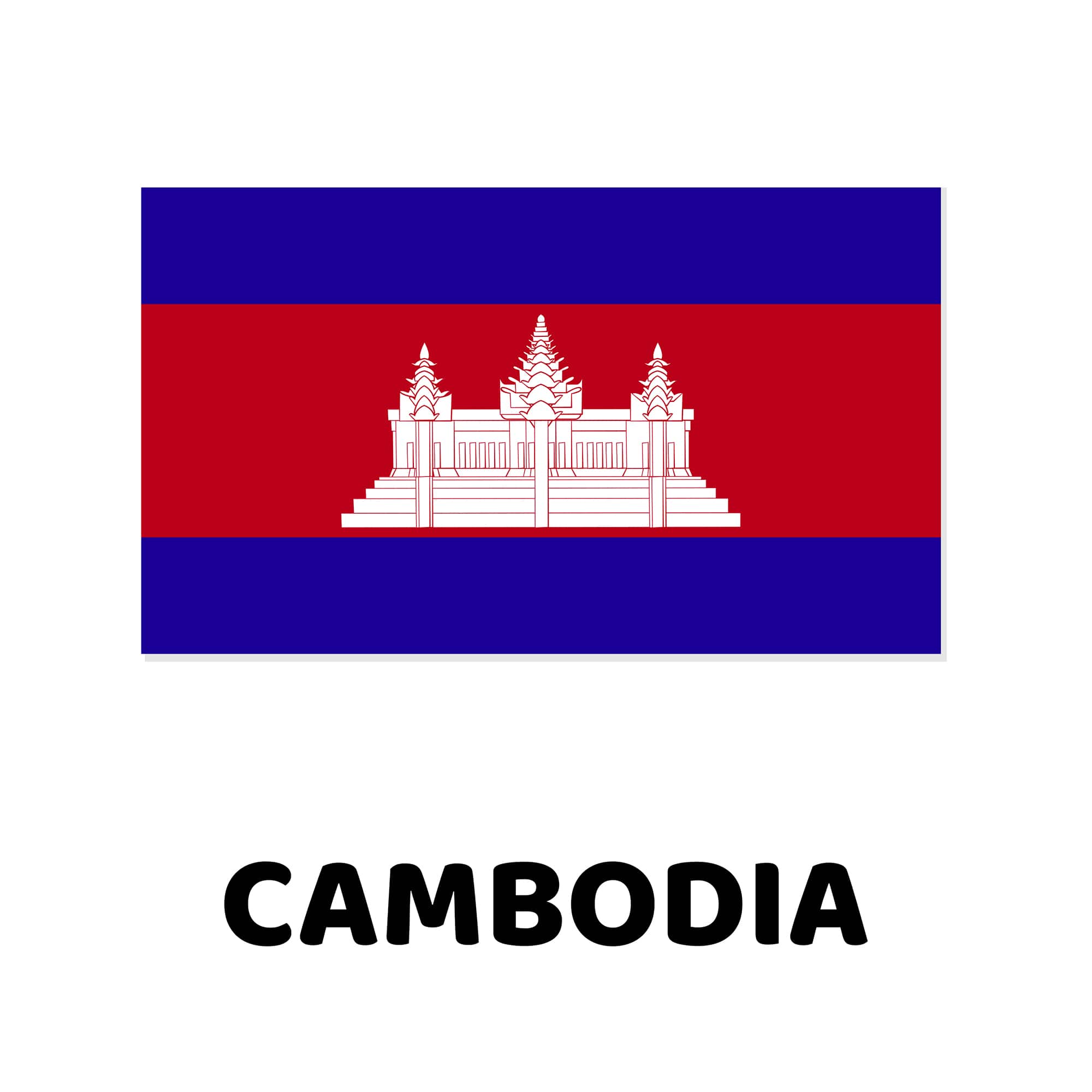 Cambodia Country flag vector graphics for free download in ai, eps10 and svg format