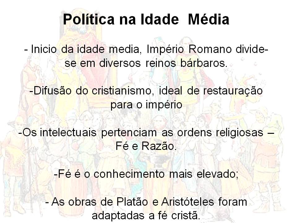 É Coisa de Escola: POLÍTICA NA IDADE MÉDIA