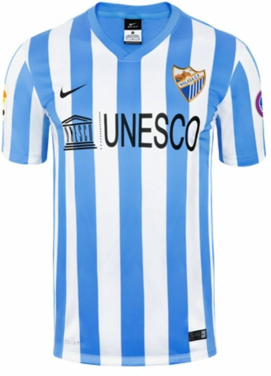 FlagWigs: Málaga Home and Third Jersey Shirt Kit 2014 2015 Spanish ...