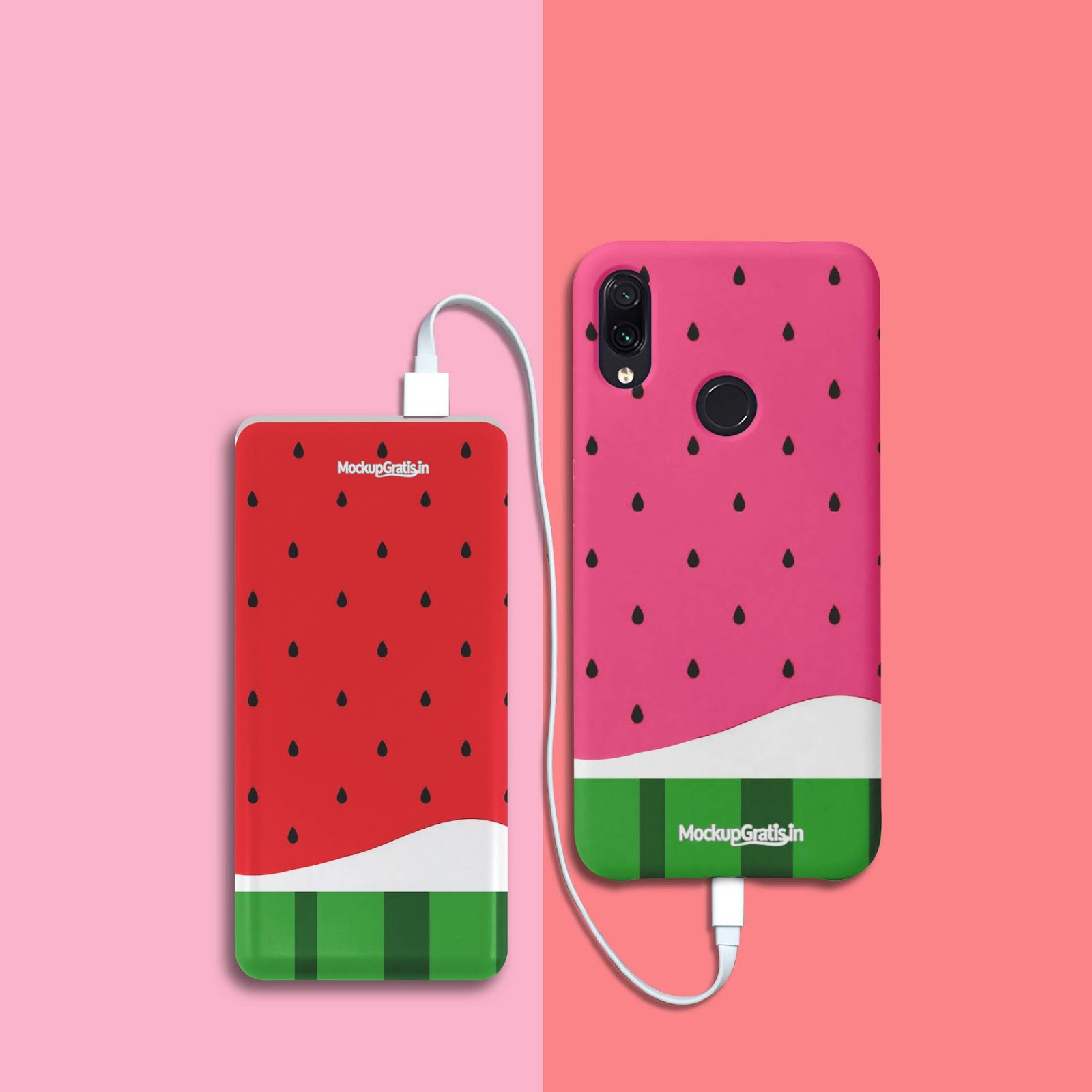 Download Mockup Custom Case Xiaomi Redmi Note 7 Powerbank Delcell Mars 10 000 Mah Gratis Mockupgratis In Download Psd Mockup Gratis PSD Mockup Templates