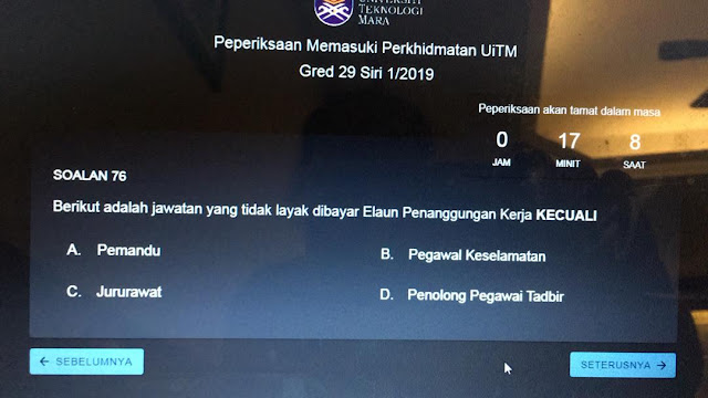 Himpunan Soalan Peperiksaan Memasuki Perkhidmatan UITM 