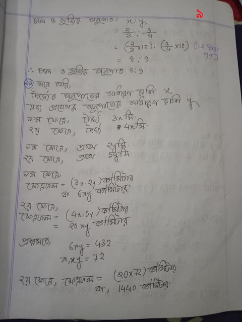 ৯ম ও ১০ম শ্রেণির ১১.২ অধ্যায়ের হ্যান্ড নোট (অনুপাত ও সমানুপাত)