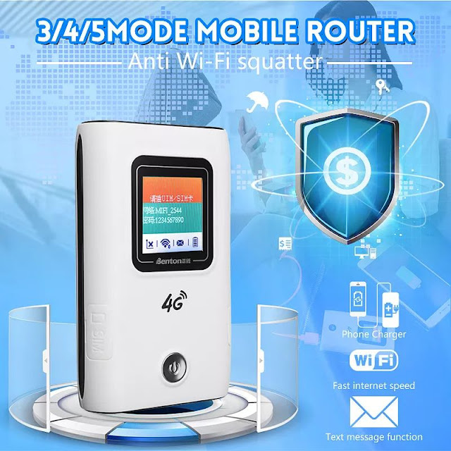 4G Wireless Mobile Router Portable Wifi Repeater Modem LCD Display 150Mbps SMS Notification 5200mAh Power Bank Charging Electronic Device Support 10 Devices 4G Wireless Mobile Router Portable Wifi Repeater Modem LCD Display 150Mbps SMS Notification 5200mAh Power Bank Charging Electronic Device Support 10 Devices