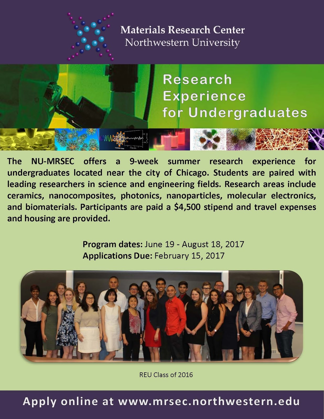 ABE Undergraduate News and Notes Northwestern University Materials