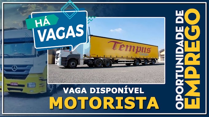 Tempus Cargas abre vagas Para Motorista Truck e Carreteiro 