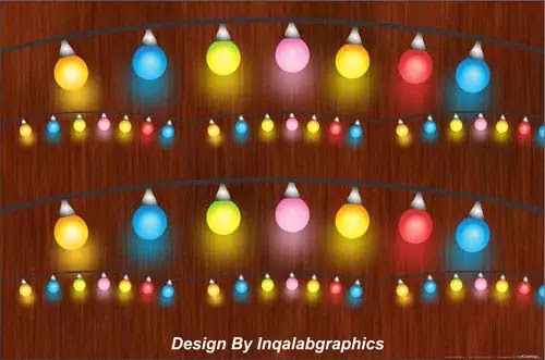 Christmas lights poster 476837 vector art at vecteezy Free Download | Christmas Lights Vector, free vector image Cdr file Download