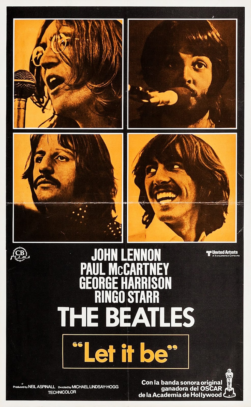 The BEATLES Illustrated Let It Be Movie Posters · Spain