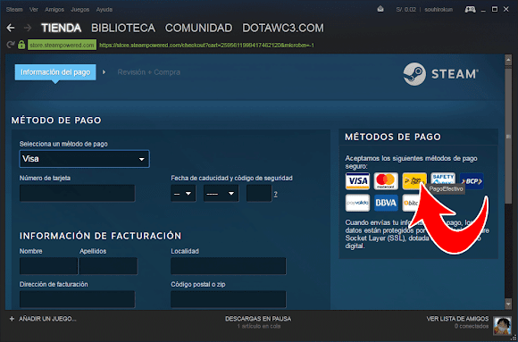 Como recargar tu cuenta de dota 2