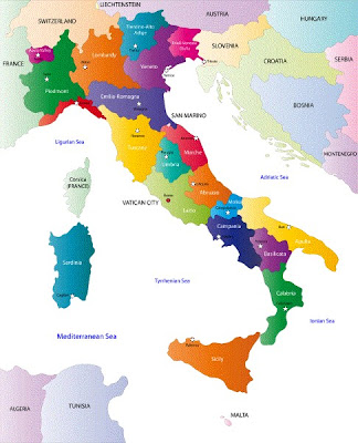 Italien Karta Regionala