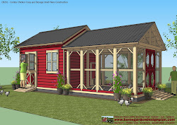 chicken coop plans combo garden sheds construction storage cb201 building run shed ramp chick completed roof perspective
