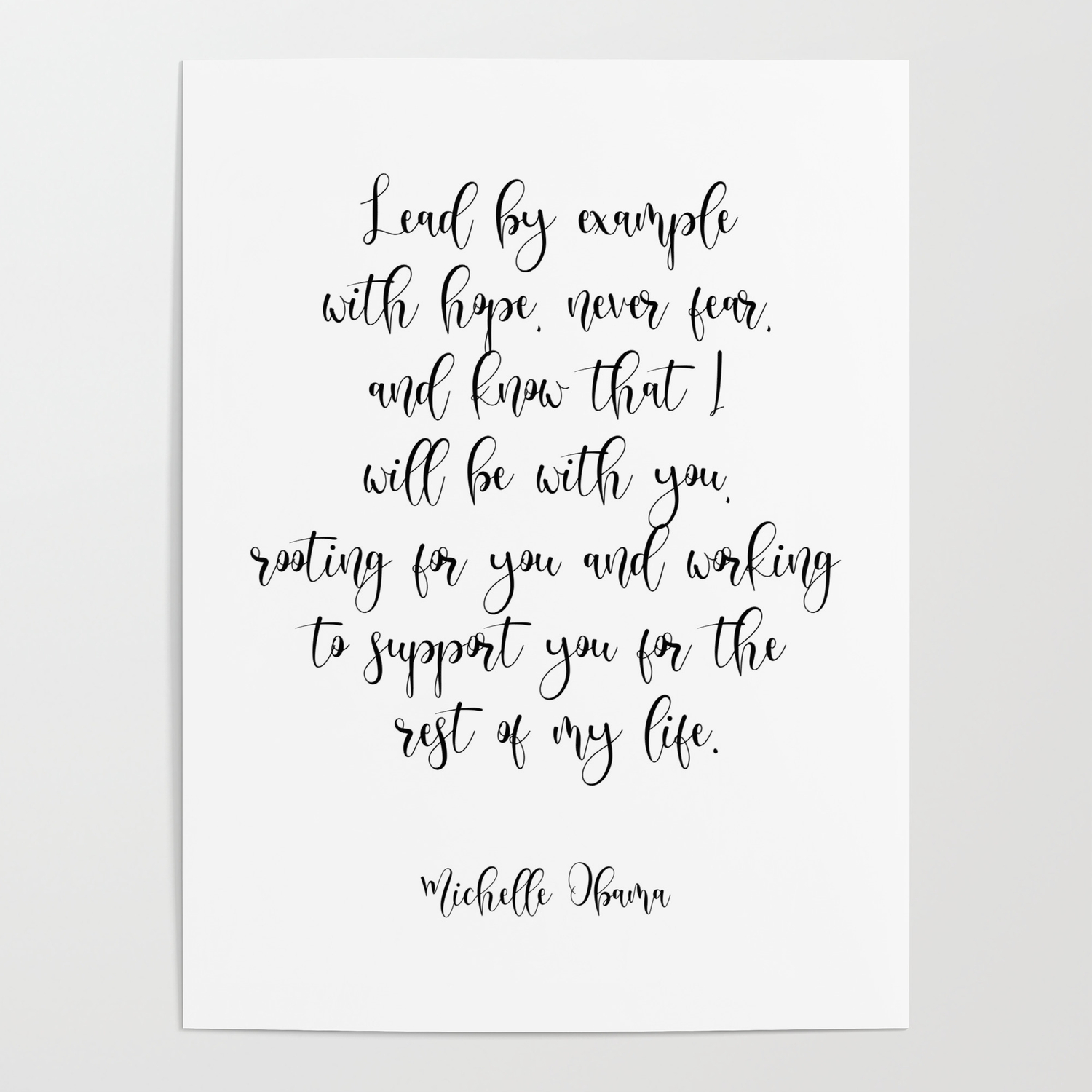 Lead By Example Poster Birthday Letter