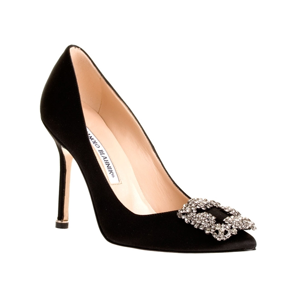 new website for your fashion: Manolo Blahnik Hangisi Satin Classic Pump ...