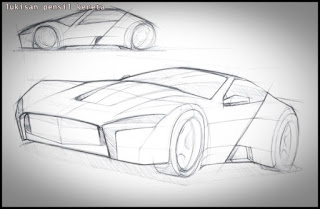 Lukisan Pensil: Kereta Lukisan Pensil: Kereta