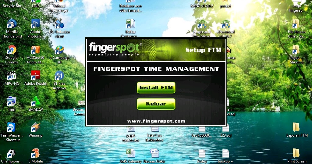 Instalasi Aplikasi Fingerspot Time Management (FTM) untuk Versi dibawah 1.4.3.9 Mesin Absensi