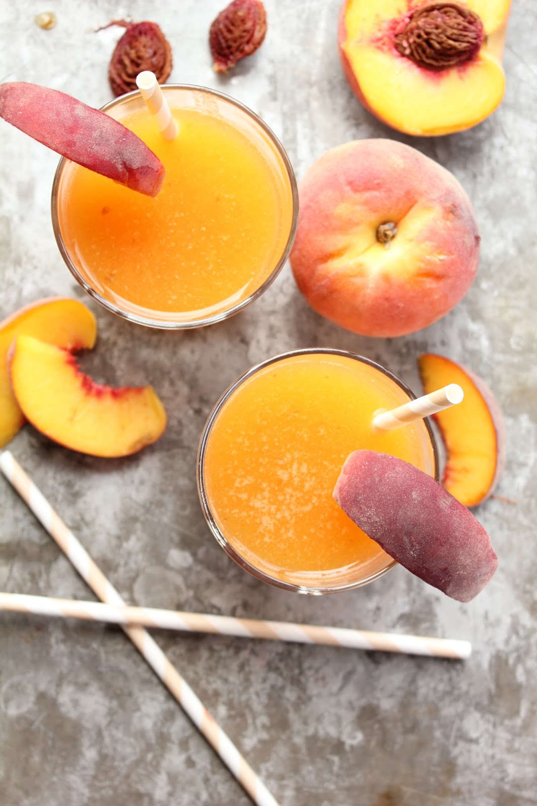 Sparkling Roasted Peach Lemonade