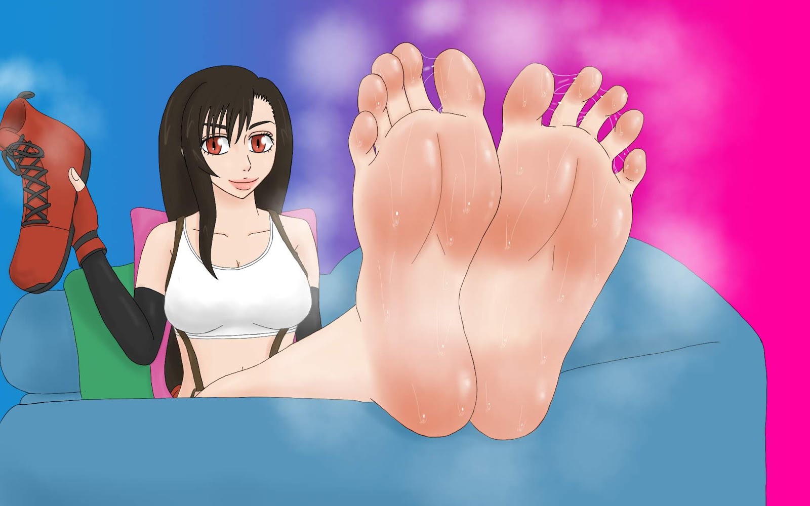 much foot content of Tifa, which is a shame because she looked like the typ...