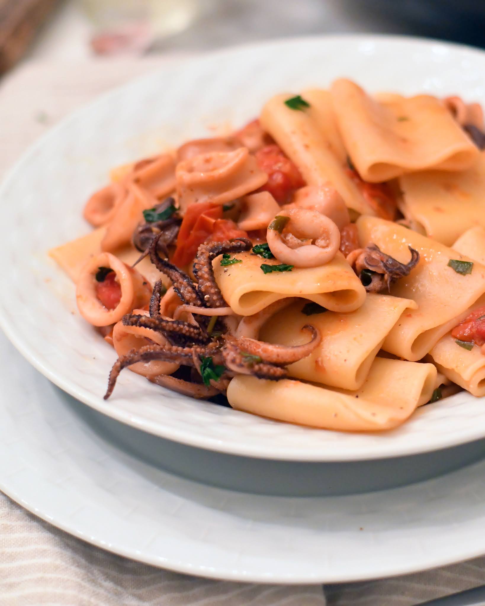 Cooking with Manuela Authentic Italian Pasta with Calamari Sauce