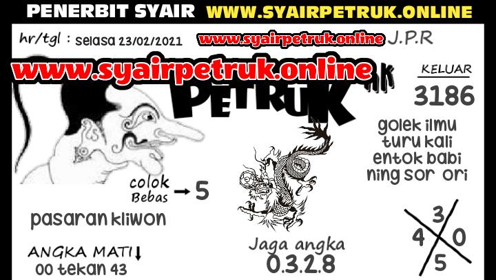 Kode Syair Petruk Hongkong Selasa 23 Februari 2021 Syair Petruk