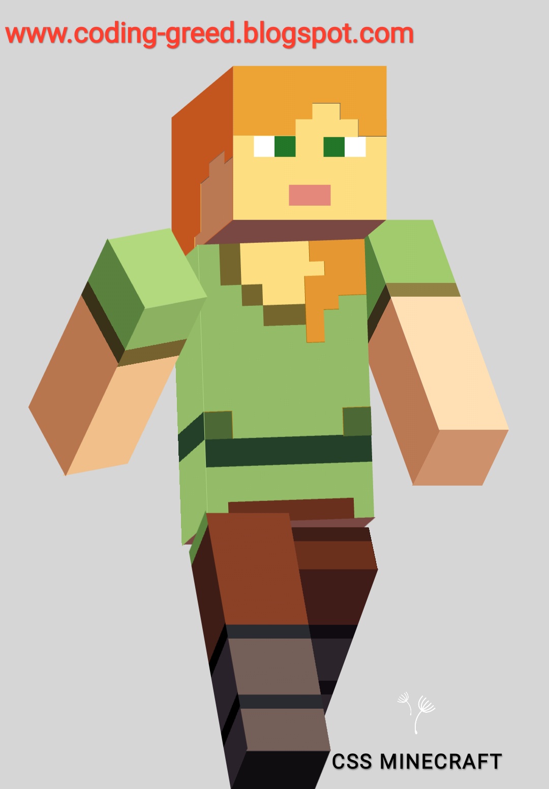 CSS MINECRAFT CHARACTER ~ CODING-GREED