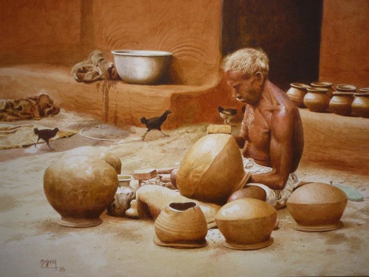 Indian Watercolor Artist | Raghunath Sahoo | Rural India
