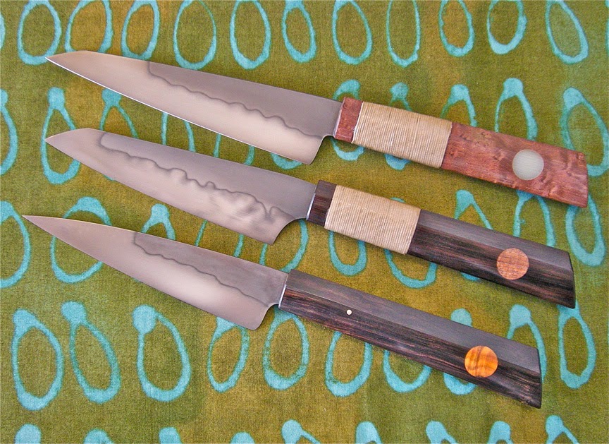California Custom Knives Three Different Kitchen Utility Knife Models