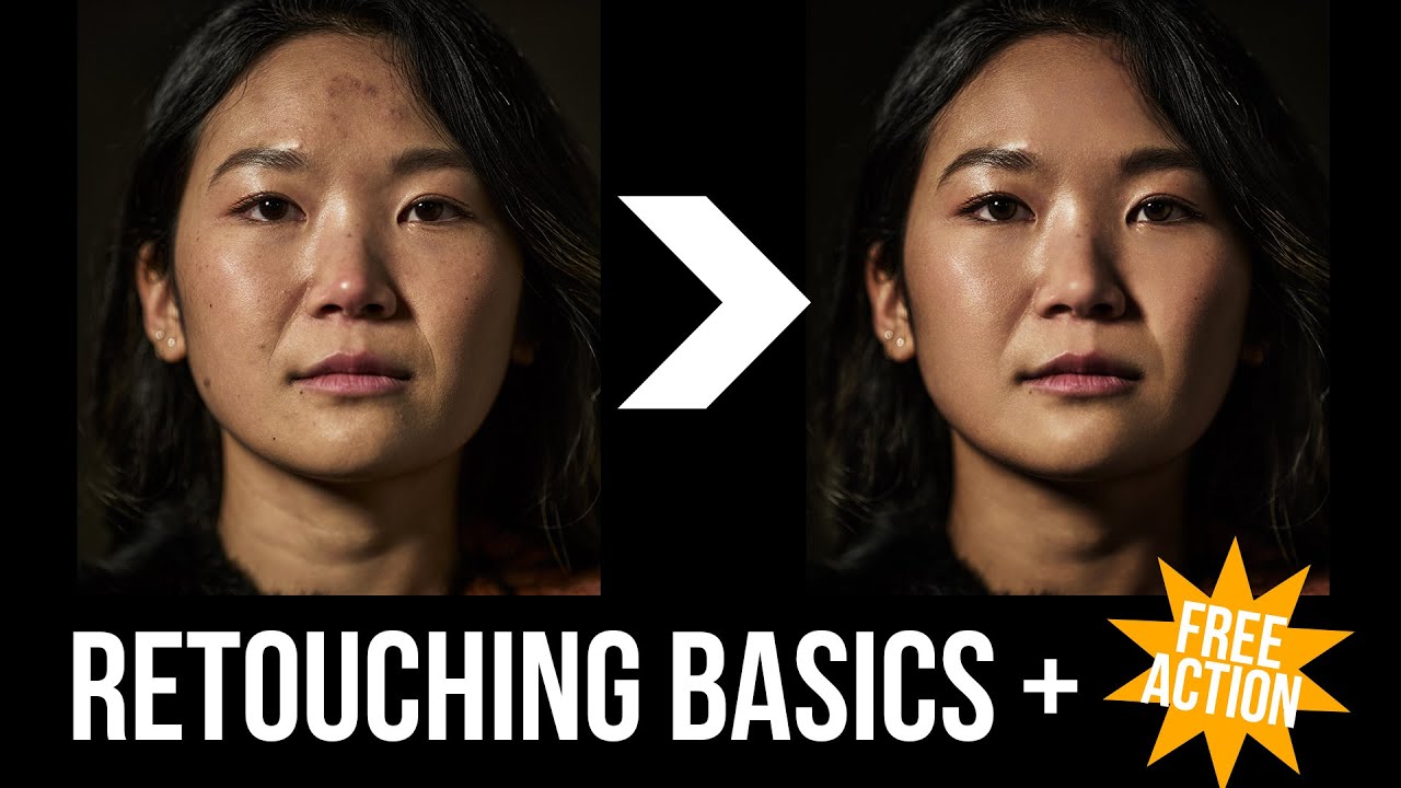 Retouching and Color Correction Basics Plus a Free Action