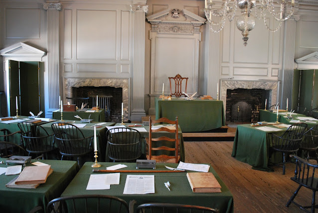 Interior of Independence Hall in Philadelphia
