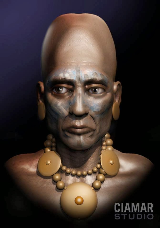 Plates of Gold New Long Skull reconstruction illustrations