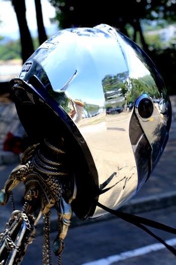 Globe Keiko Motorcycle Helmet Underground: MASEI 828 CHROME HELMETS