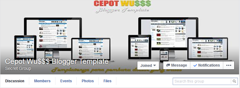 Cepot Wu$$$ Blogger Template - Grup FB Secret