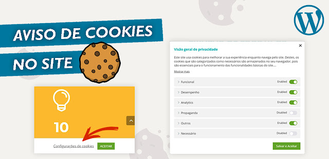 LGPD com plugin grátis de Cookie no Wordpress