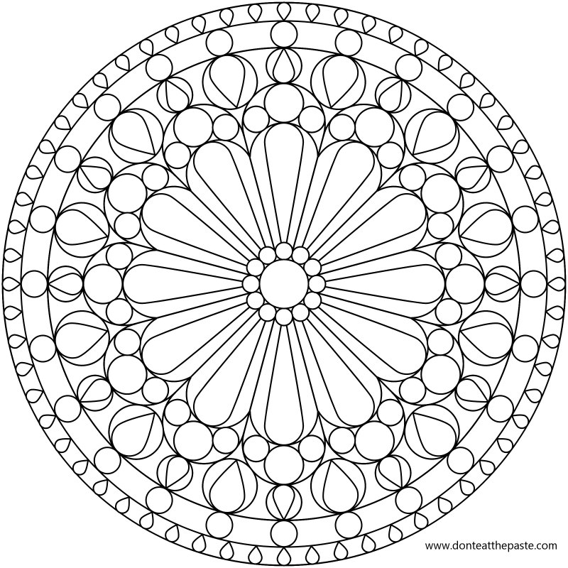 mandala flower coloring pages - photo #17