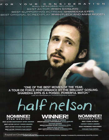 Poster Of Half Nelson 2006 English 300MB HDTV 480p ESubs Free Download Watch Online Worldfree4u