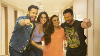 Saif Ali khan, Rani Mukherji, Sidhant Chaturvedi and Sharvari Wagh Saif Ali khan, Rani Mukherji, Sidhant Chaturvedi and Sharvari Wagh at YRF Stodeos