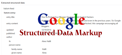 Structured Data Structured Data markup on blogger website with Google logo