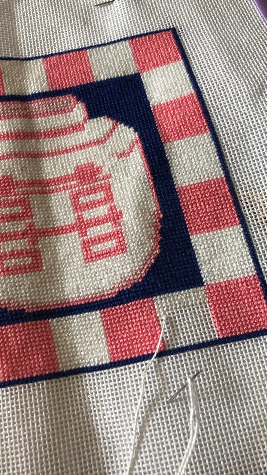 the pink clutch Needlepoint 101