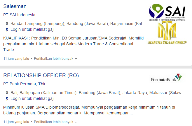 Lowongan Kerja Banjarmasin 2019 Lulusan Sma