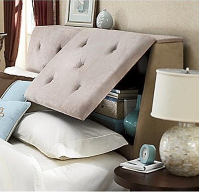 Desain headboard dengan ruang penyimpanan rahasia Desain headboard dengan ruang penyimpanan rahasia