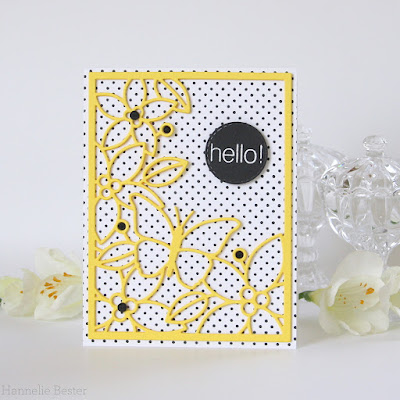 Simon Says stamp Floral card Front die