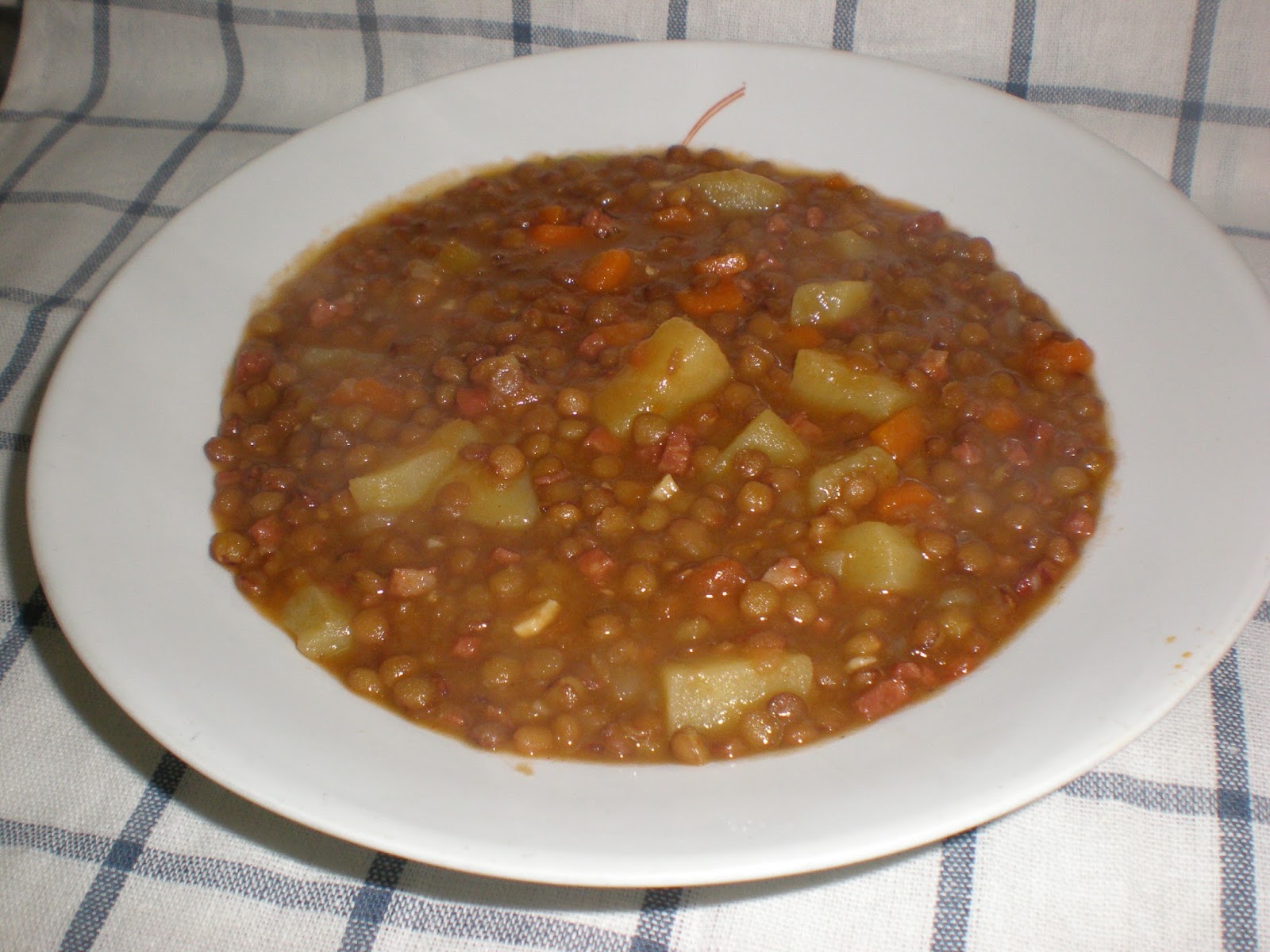 Como hacer lentejas con chorizo y patatas